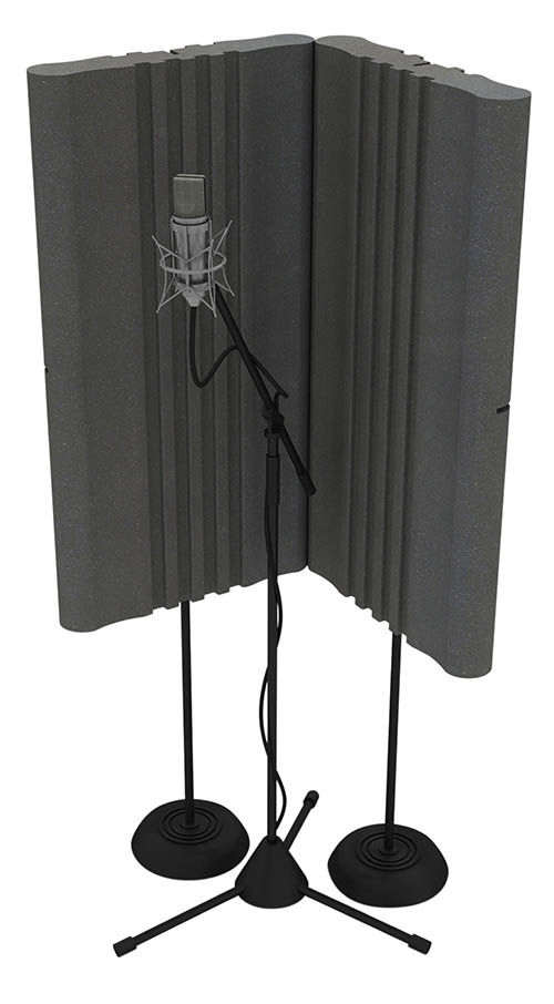 Free Standing Sound Absorbing Panel Grey Acoustic Soundproofing