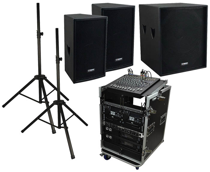 Complete PA System with Subwoofer Live Music Systems