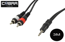 3.5mm Stereo Jack To Two Phono RCA Leads – 0.2M/1.5M/3M Lengths