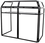Pro DJ Booth with Black and White Sc 