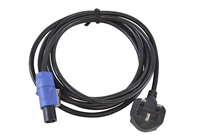 Powercon to 13A Mains Plug Lead with%2 