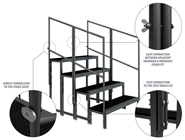 Global Stage Modular Stair Handrail 