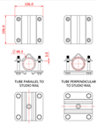 Doughty Studio Rail 80 Tube Bracket 