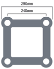 Global Truss F34 4 Way Cross Piece Q 