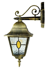 Bronze Effect Lantern Wall Light 240V  