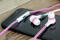 Rubberised Stereo Earphones with Hands-Fre 