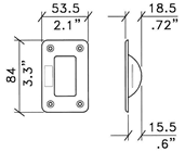 Plastic Recessed Dish for 50mm Casters 