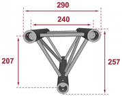 Contestage Trio290 50mm Truss 4 Way Cr 