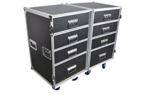 8 Drawer Flightcase Two Sections by Co 