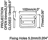 Steel Drop Handle With Screws 