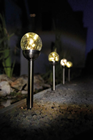 LED Solar Spike Light with Cracked Gla 