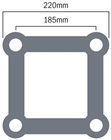 Global Truss F24 Quad 3 Way T 35mm%2 