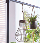 Solar LED Hanging Wire Lantern Garden  