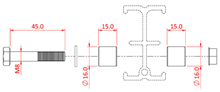 Doughty Studio Rail 80 End Stop 