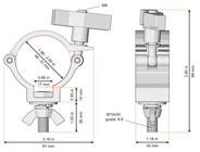 Half Coupler Black 48-51mm 100Kg - Cho 