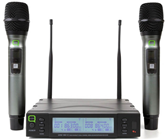 QWM1960 V2 Wireless Dual Handheld Microphone System UHF Q-Audio