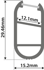 Aluminium LED Tape Profile - Rail 