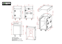 12U   10U Rack Case with Laptop Shel 