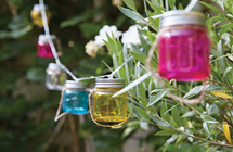 Solar LED Coloured Glass Jar String Li 