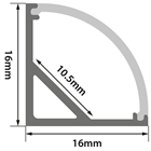 Aluminium LED Tape Profile - 90 Degree 