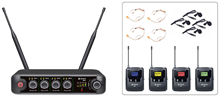 Quad UHF Beltpack Wireless Microphone Sy 