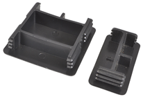 Black PVC End Caps for Slotted Channel 
