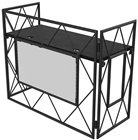 DJ Booth with Black or White Aluminium 