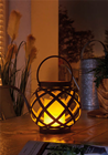 Solar LED Rattan Effect Table Light 