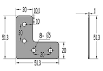 Large L Shape Joiner Metal Corner for% 