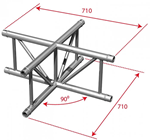 Contestage 50mm Ladder Truss 4 Way Cro 