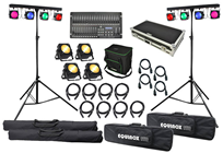 Powerful COB LED Stage Lighting Set. 