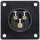 16A 230V 2P E Black Appliance Inlet 