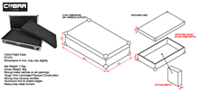 Universal Foam Flightcase 821 x 481 x% 