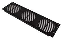 19-Inch 3U Fan Vent Plate Black 