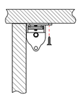 Doughty Rail Corner Ceiling Bracket 