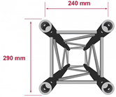 Contestage Quatro290 50mm Truss 6 Way  