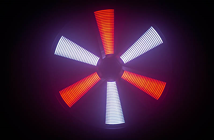 LED Fan Effects Light with 486 RGB LEDs 50 x 50cm