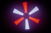 LED Fan Effects Light with 486 RGB L 