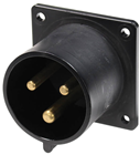 32A 230V 2P E Black Appliance Inlet 