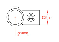 PIPECLAMP CROSSOVER 90 DEGREE 