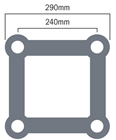 Global Truss F34 4 Way Cross   1 D 