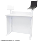Equinox White DJ Booth 2 Shelves and%2 