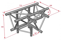 Contestage Trio290 50mm Truss 3 Way Ho 