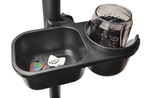 Clamp-on Cup Holder with Tray for Micr 