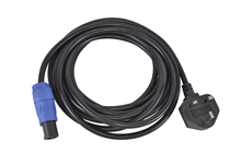 Powercon to 13A Mains Plug Lead with%2 