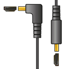 4K Flat HDMI Leads with Right Angled%A 