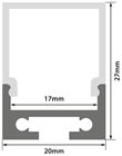 Aluminium LED Tape Profile - Batten 