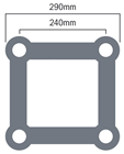Global Truss F34 PL 3 Way T Quad T 