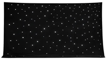 LED Star cloth 6m x 4m White LEDs DMX Controllable Anti Shine Black Molton Cloth