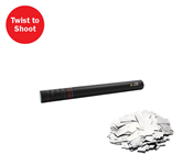 Handheld Confetti Cannon 50cm - White  